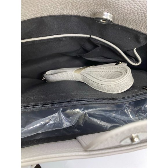 Jessica Moore Gray Large Faux Leather Tote Bag - Picture 11 of 11